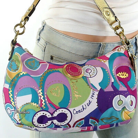 Coach Handbags - Coach Poppy Pop C Signature Shoulder Bag Cross